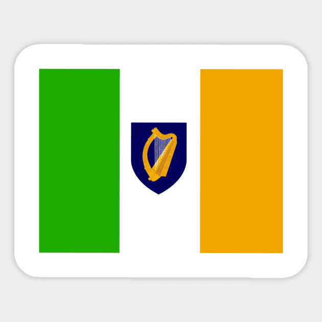 Ireland coat of arms flag Sticker by AidanMDesigns